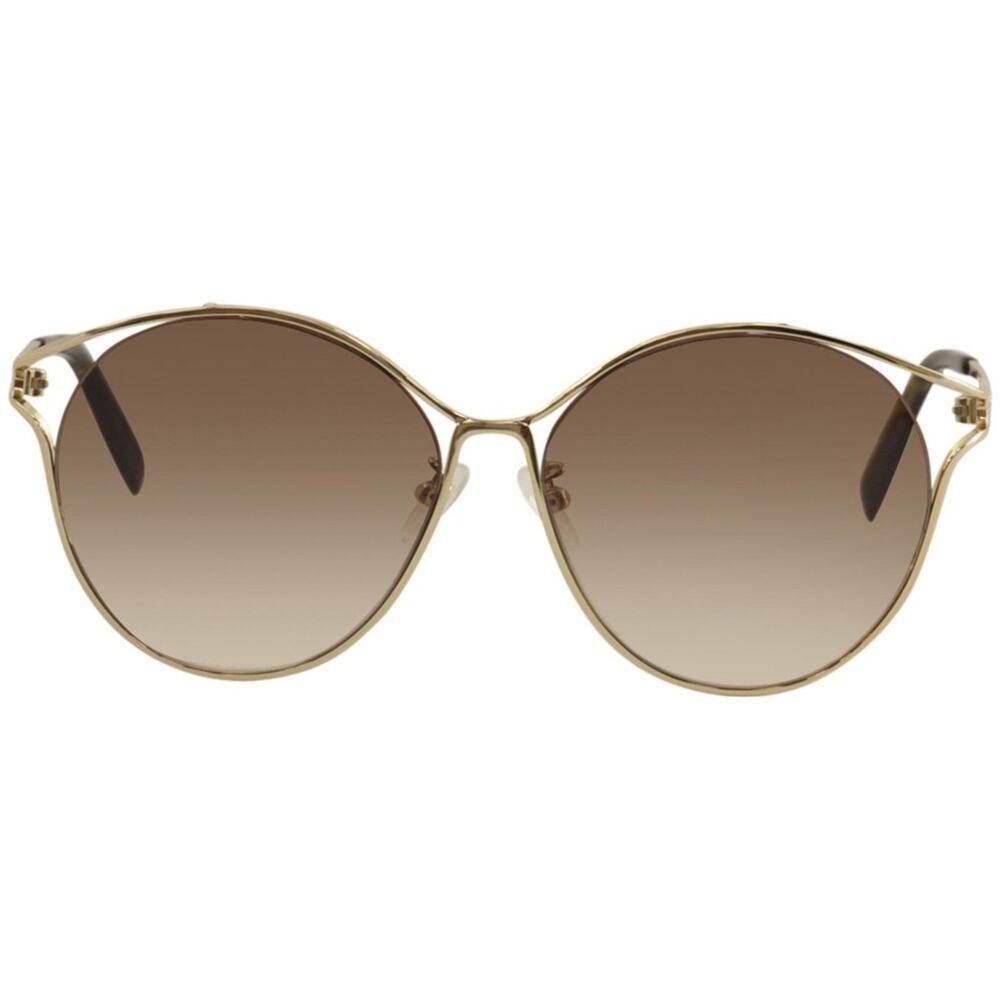 Alexander McQueen Gold-Tone Round Oversized Sunglasses Frame AM0210SA